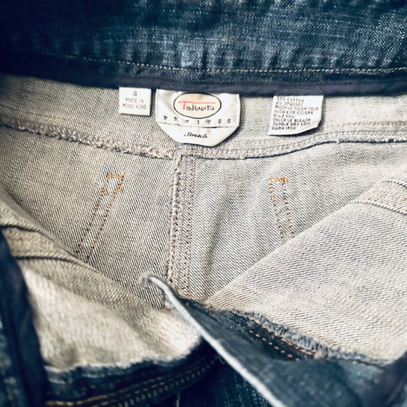 Talbots petites stretch crop jeans women’s size 4 faded denim - Picture 5 of 7